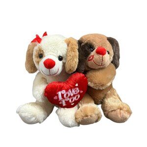 Homerbest Dog Plush Puppy Stuffed Animal Rove Roo Twins Love Valentines Day Toy